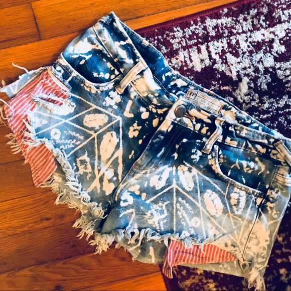 Free People Bleached Kiss Me Shorts - Picture 3 of 6